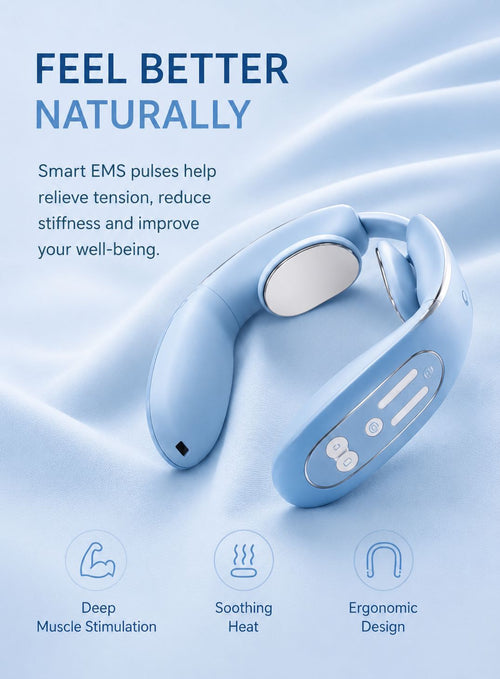 EMS Neck Massager - Instant Pain Relief for Neck & Shoulders