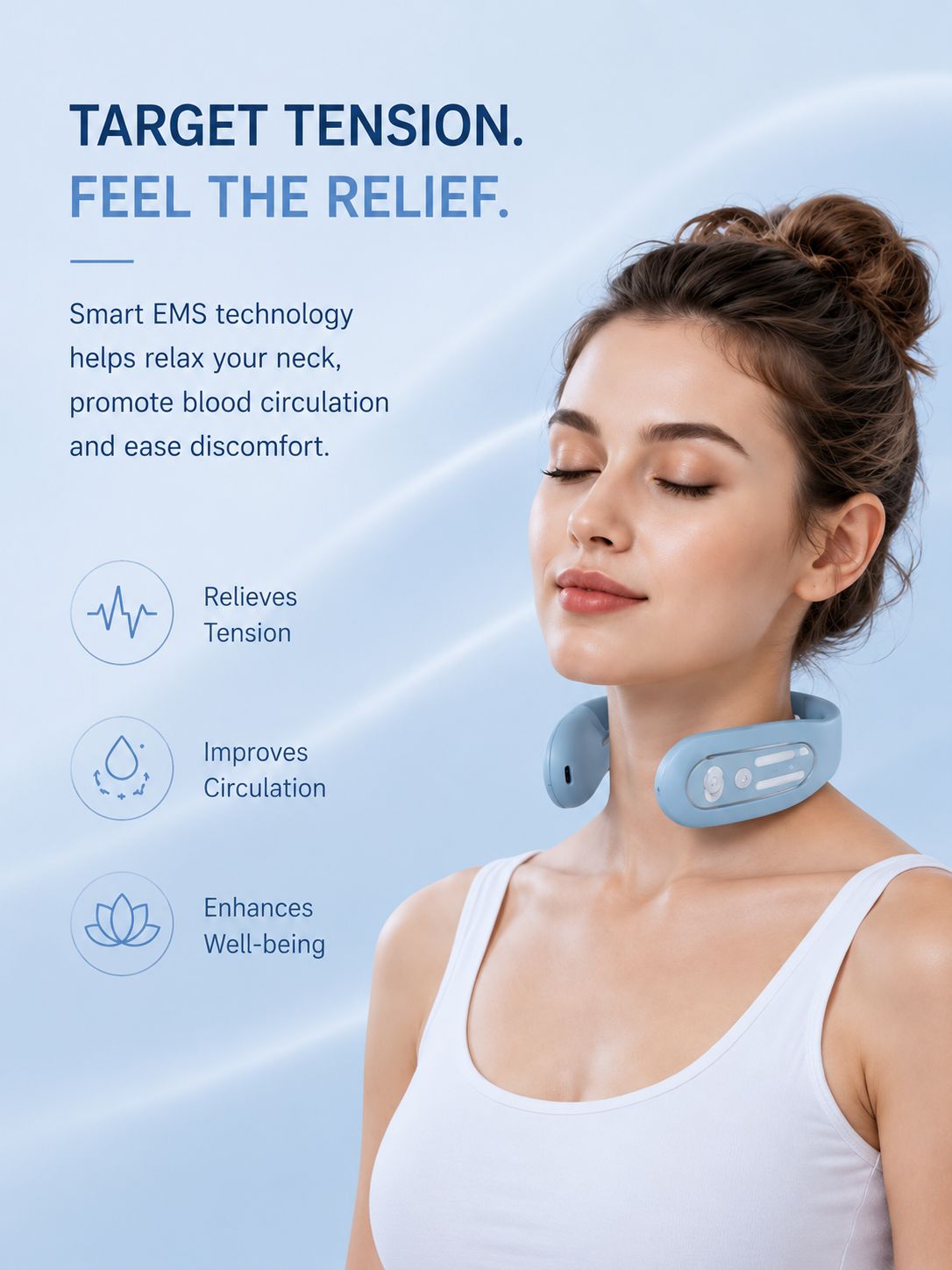 EMS Neck Massager - Instant Pain Relief for Neck & Shoulders